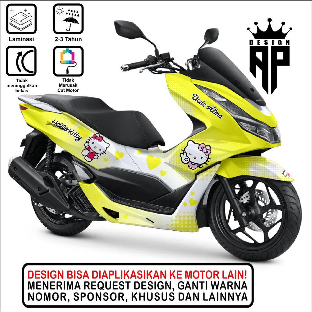 decal sticker nmax full body pcx dekal stiker all new atau lama free design ungu kalem elegan cooky 