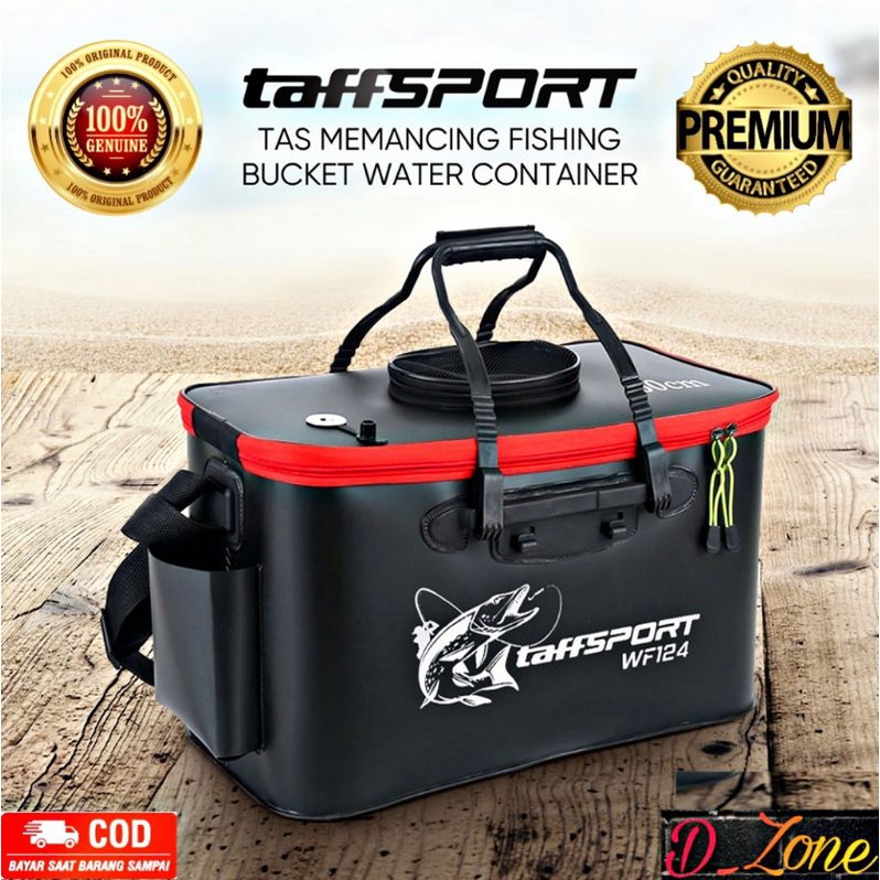 TaffSPORT Tas Perlengkapan Mancing Ember Lipat Portable Fishing Bucket Camping Water Container Multifungsi