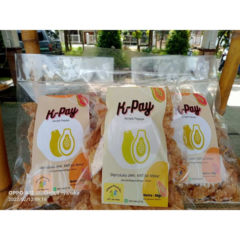 

Kripik / camilan pepaya renyah bergizi khas jogja isi 80 gram UMKM Minggir Sleman