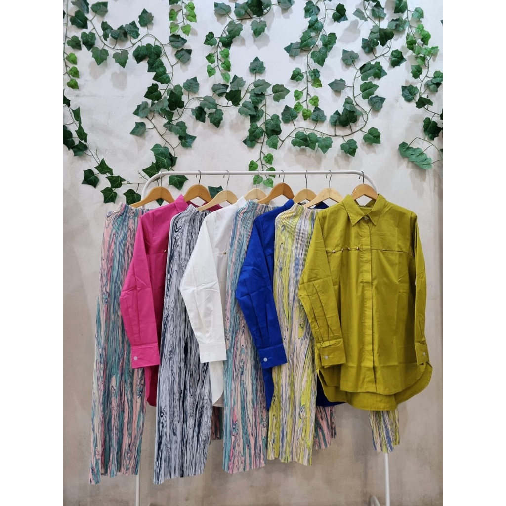 NEW SET ARFA VOL 2 BY LAGAYA/BAHAN COTTON STREACH/KEMEJA BUSUI FRIENDLY/SET PAKAIAN WARNA CANTIK/SET