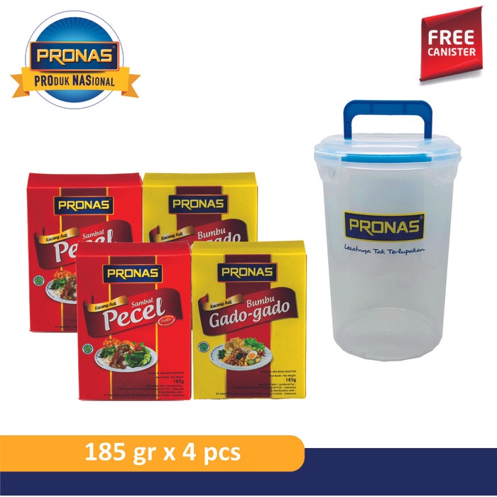 

PRONAS PAKET PECEL & GADO BUNDLING 4 PCS FREE CANISTER