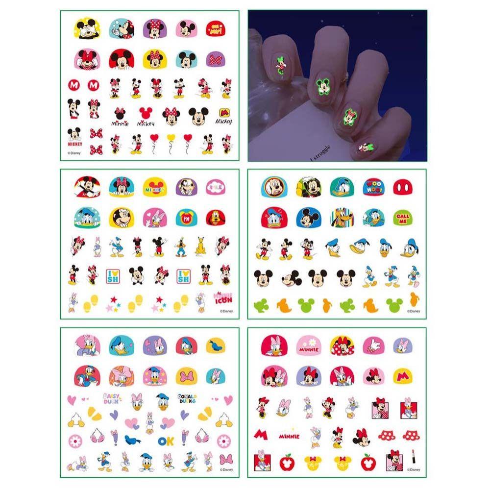 Mxbeauty Anak Stiker Kuku Anak Elsa Anna Kartun Mainan Stitch Putri Salju Winnie the Pooh Frozen Nail Art Dekorasi