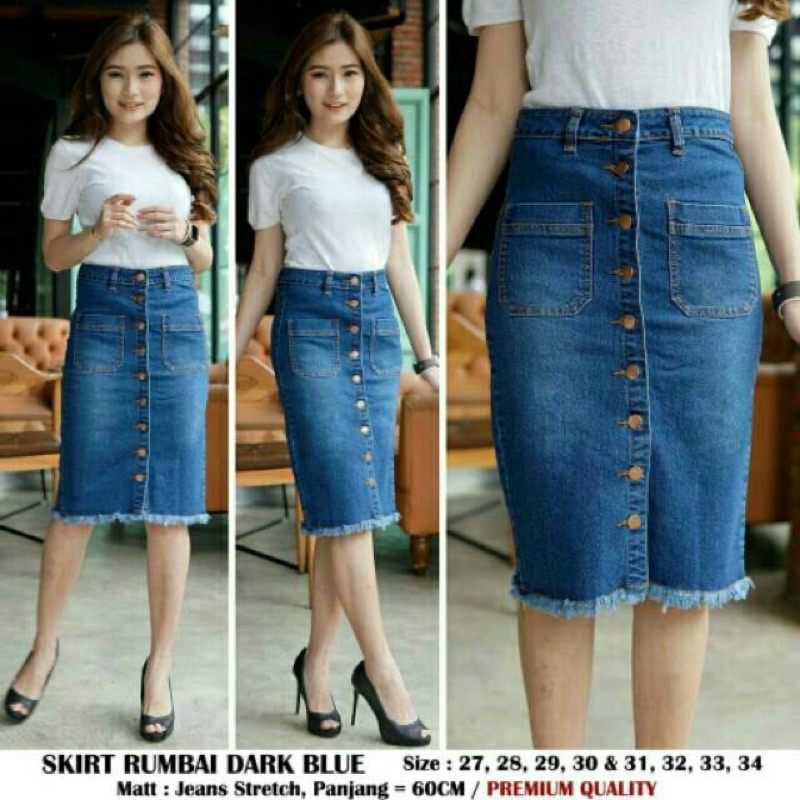 ROK JEANS KANCING RUMBAI DV01