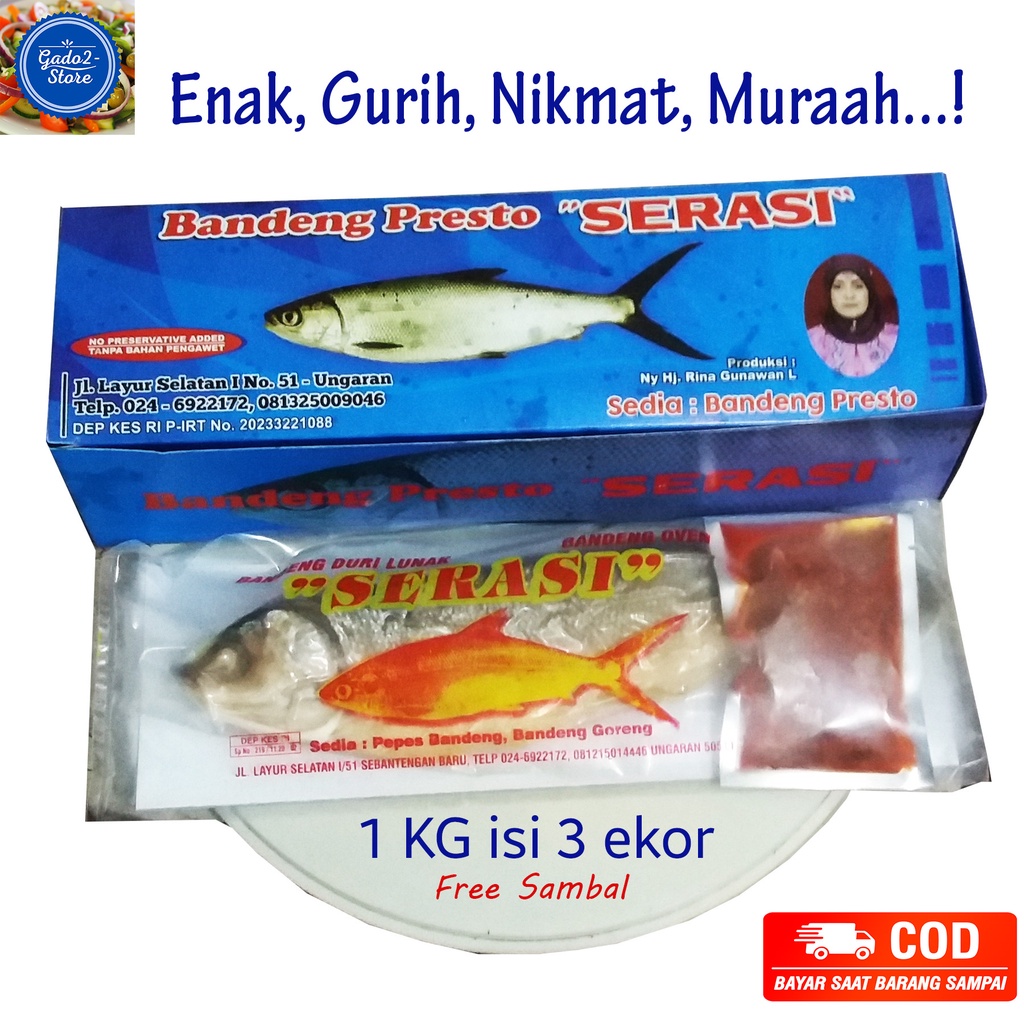 Bandeng Presto Duri Lunak SERASI Kemasan Vacuum NO MSG dan Pengawet