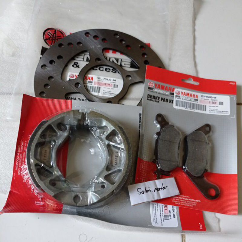 Piringan Cakram Depan Plus Kampas Rem Depan Belakang Mio Smile Mio Soul Karbu.