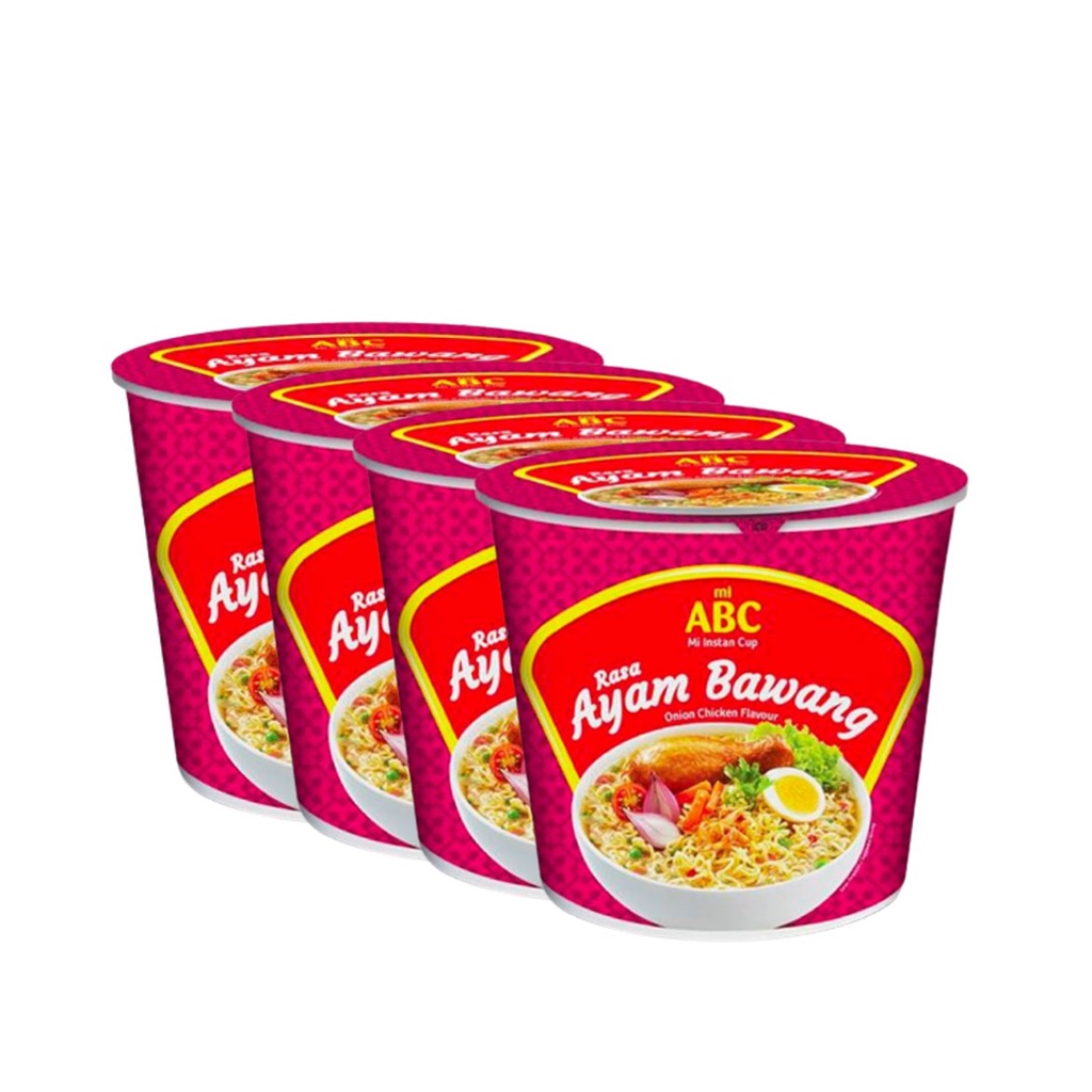 

ABC Cup Mie Instan Ayam Bawang 4 x 60 gr