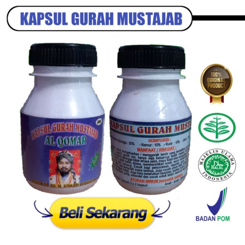Obat Herbal Gurah Suara Kapsul Gurah Mustajab Al-Qomar