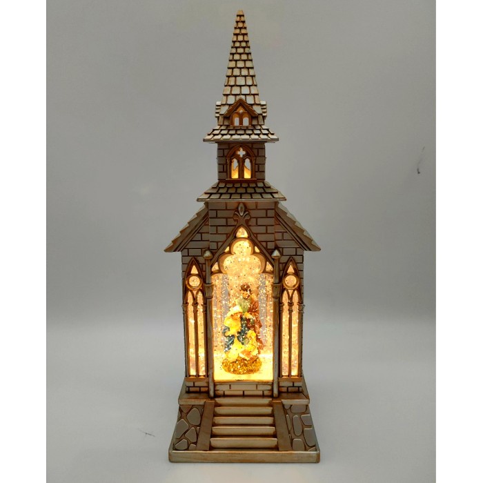 

Snow Globe Gereja Besar Kotak Musik Rumah Yesus Music Box Kado Natal - L - WDL2108