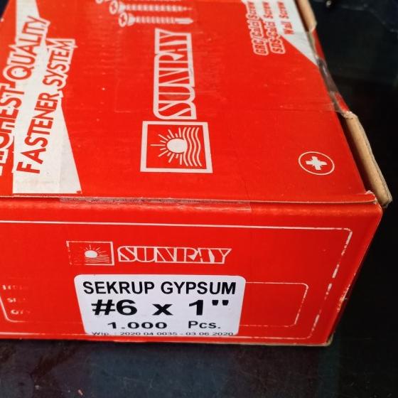 sekrup gypsum 6x1" sunray isi 1000pcs
