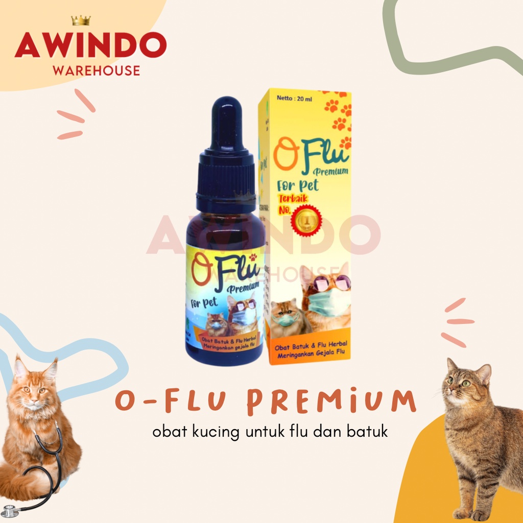 OFLU PREMIUM - O-Flu Obat Kucing Herbal Anti Flu Batuk Pilek
