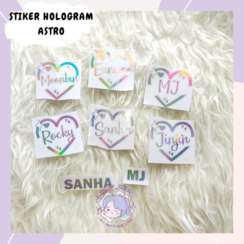 STIKER HOLOGRAM KPOP ASTRO PER MEMBER ROCKY MOOBIN SANHA DLL