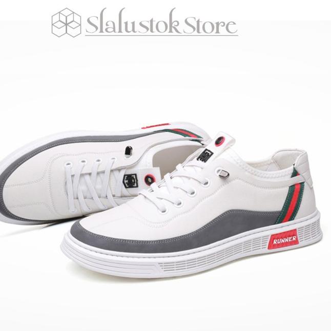 Sepatu Pria Sneaker Kets REVERSI F-925 Running Shoes Import - - Putih, 40