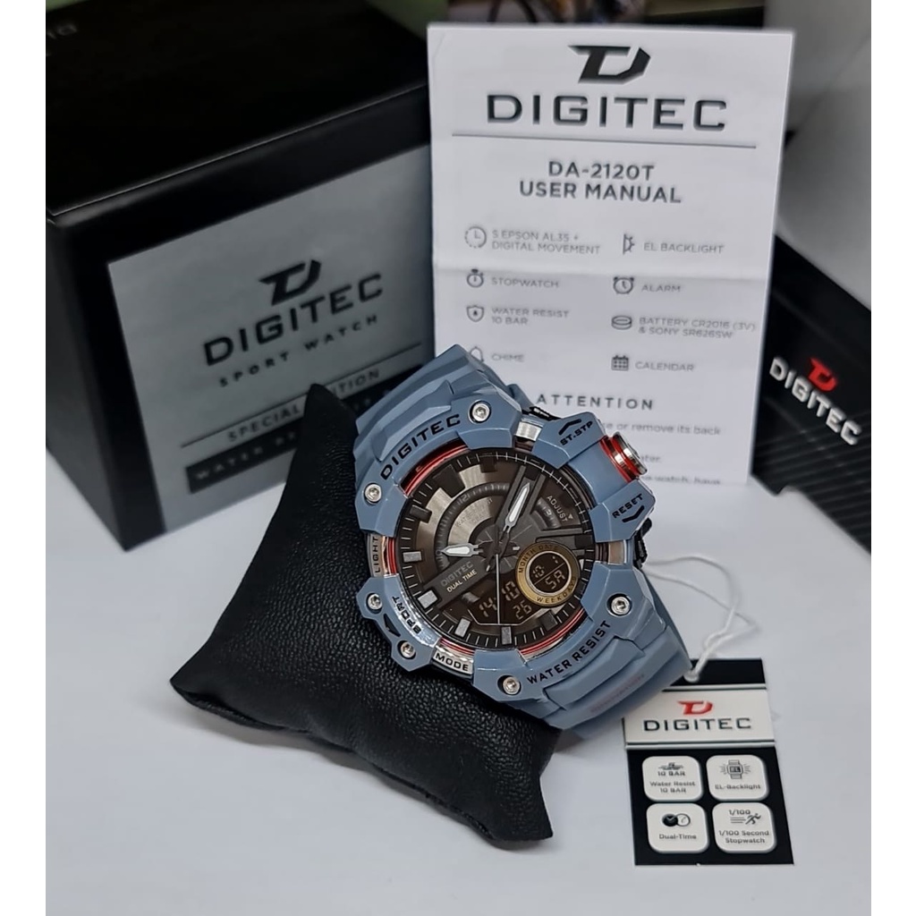 JAM TANGAN PRIA DIGITEC DA-2120T DA 2120T DG2120 ORIGINAL FREE BOX