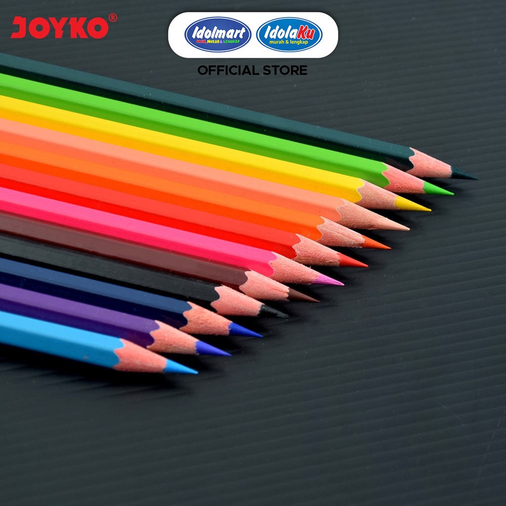 IDOLAKU Pensil Warna Joyko 24 Warna