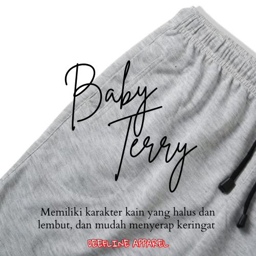 CELANA PENDEK JUMBO BAHAN BABYTERRY HALUS DEEFLINE