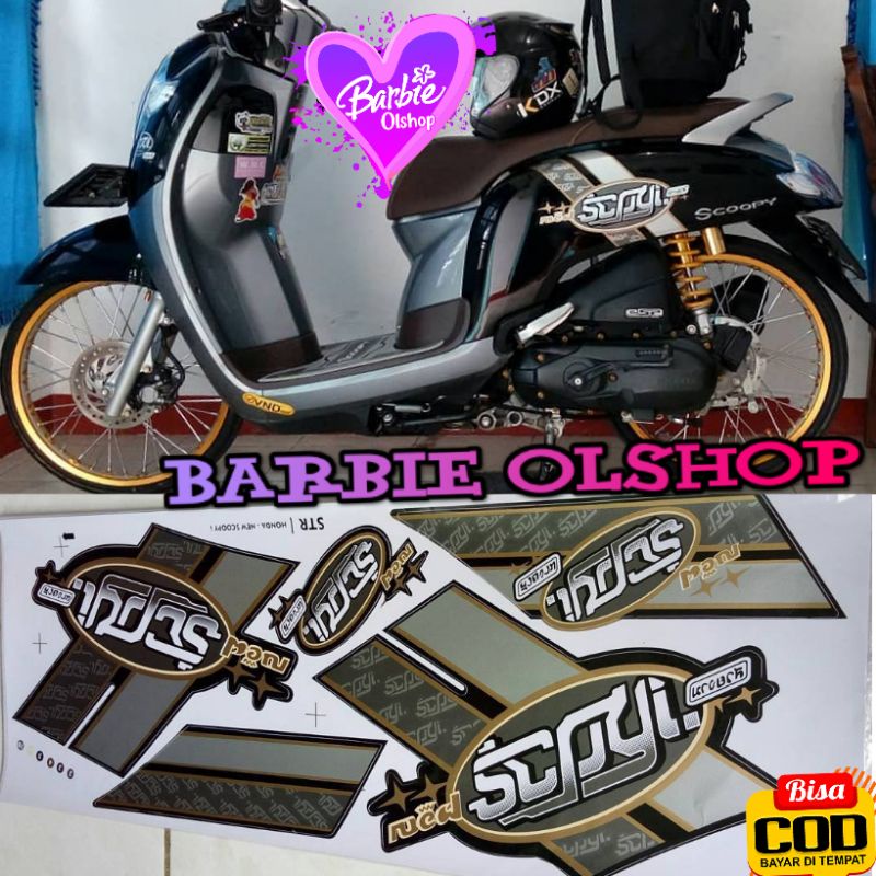 (BISA COD) Striping Stiker Lis Thailand Variasi Motor Honda Scoopy New Scoopyi THAILOOK