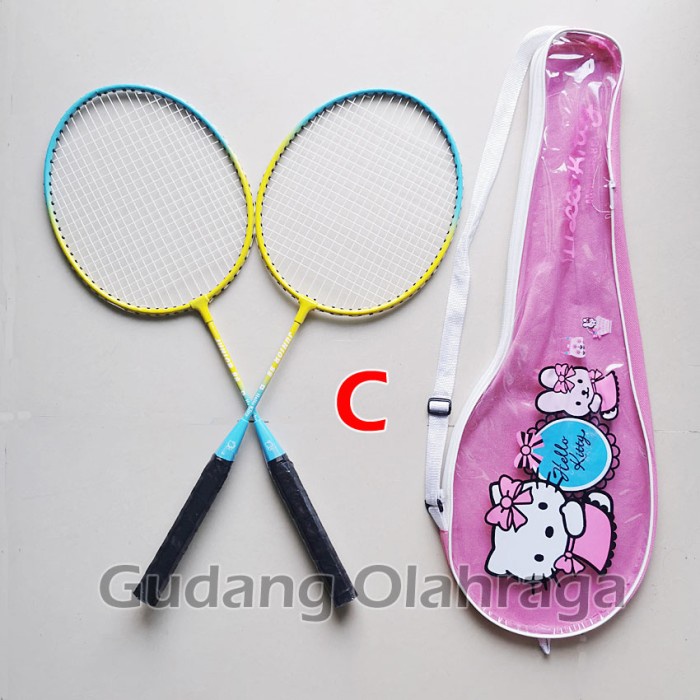 RAKET BADMINTON ANAK KARAKTER ISI 2 PCS / RAKET BULUTANGKIS ANAK / RAKET BADMINTON ANAK KARAKTER ISI