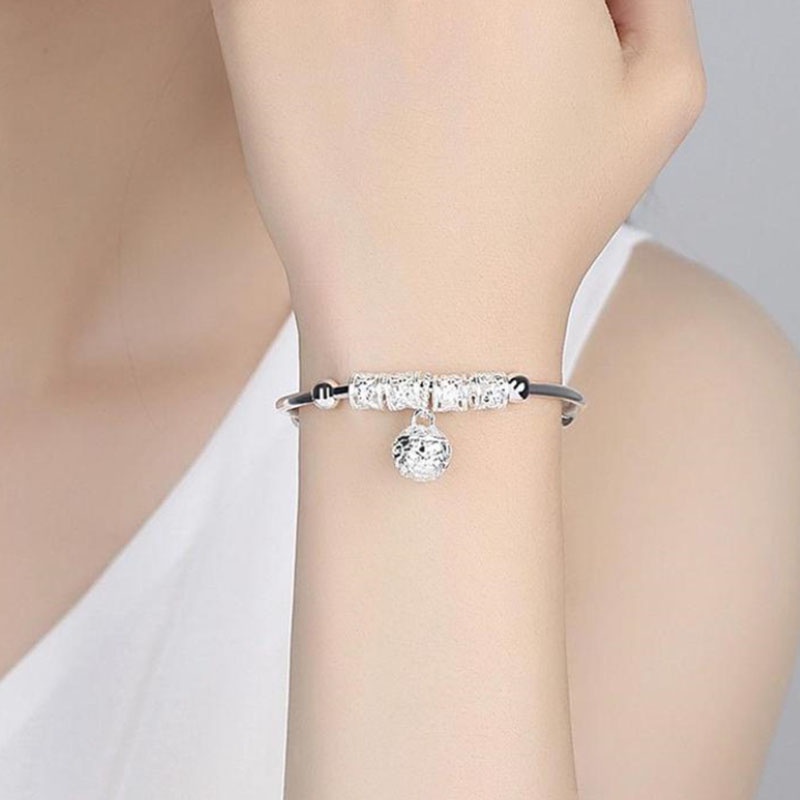 Perhiasan Gelang S925 Silver Model Bulu Dream Catcher Dapat Disesuaikan Gaya Korea Untuk Wanita