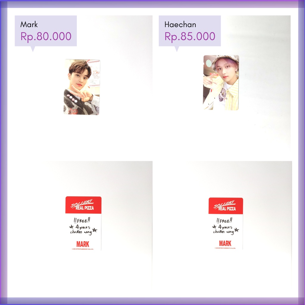 READY OFFICIAL PHOTOCARD PC NCT 127 SEASON GREETING 22 SG 22 PIZZA SELCA BENEFIT SG 22 MARK HAECHAN 