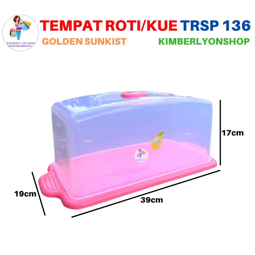 Tempat Roti Kue Segi Panjang TRSP 136 Golden Sunkist