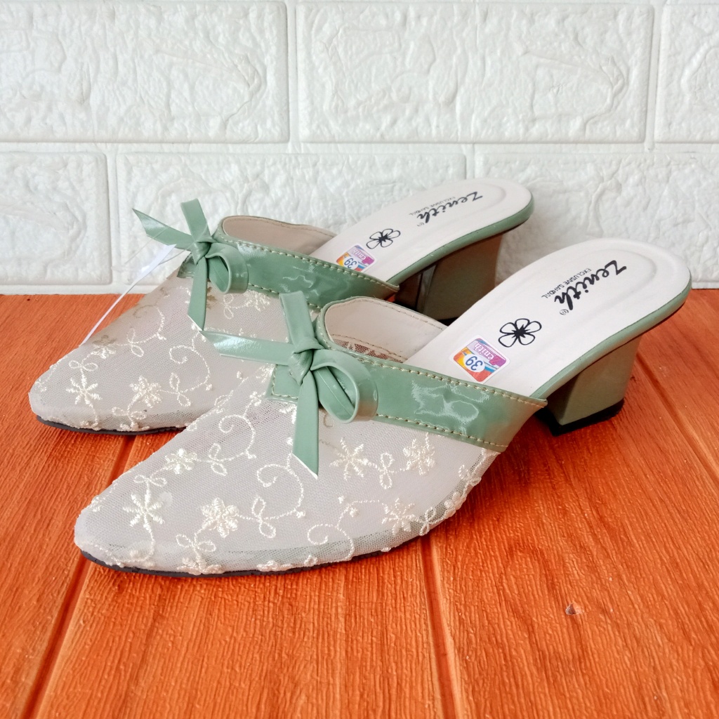 Z_eni_th Slop Furing 02 Sandal Wanita Hak 6 Cm Size 37-41 Salem