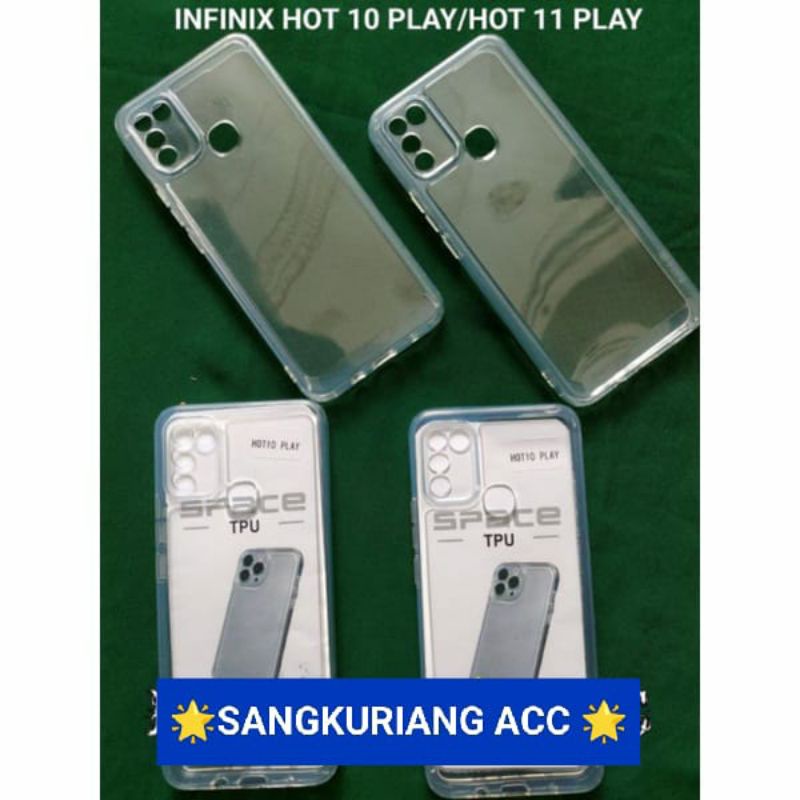 Softcase Slicon Bening Transparan INFINIX HOT 11 PLAY/10PLAY Slicon Bening Transparan terbaru