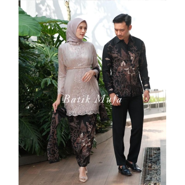 SET KEBAYA COUPLE MADINA SAGE / GREY / BROWN / ROSE | KEBAYA TERBARU KEBAYA MODERN