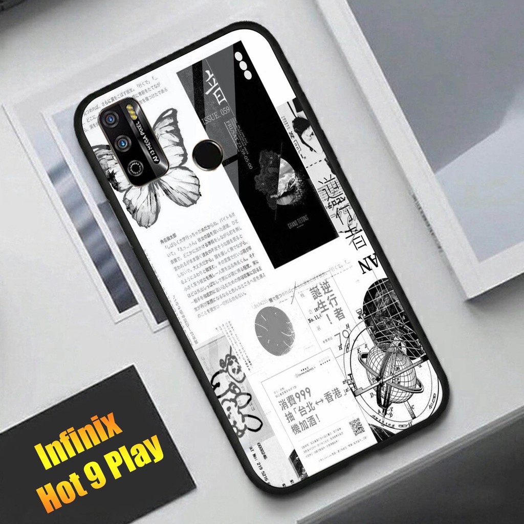 Softcase Kaca For INFINIX HOT 9 PLAY - Case Handphone INFINIX HOT 9 PLAY [T75].