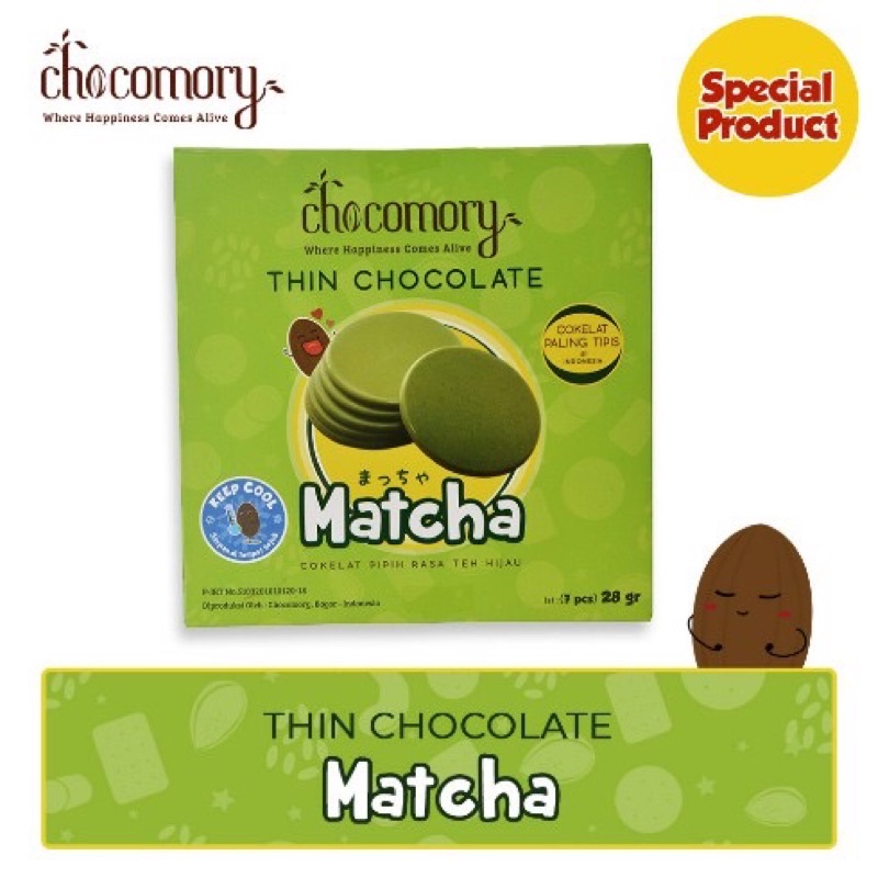 Chocomory Thin Chocolate Matcha 28gr ed 25 Juli 2023