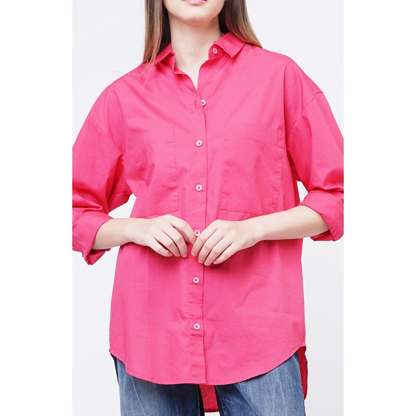 Logo Jeans Kemeja Wanita Dyan Fuschia 24887L5FU