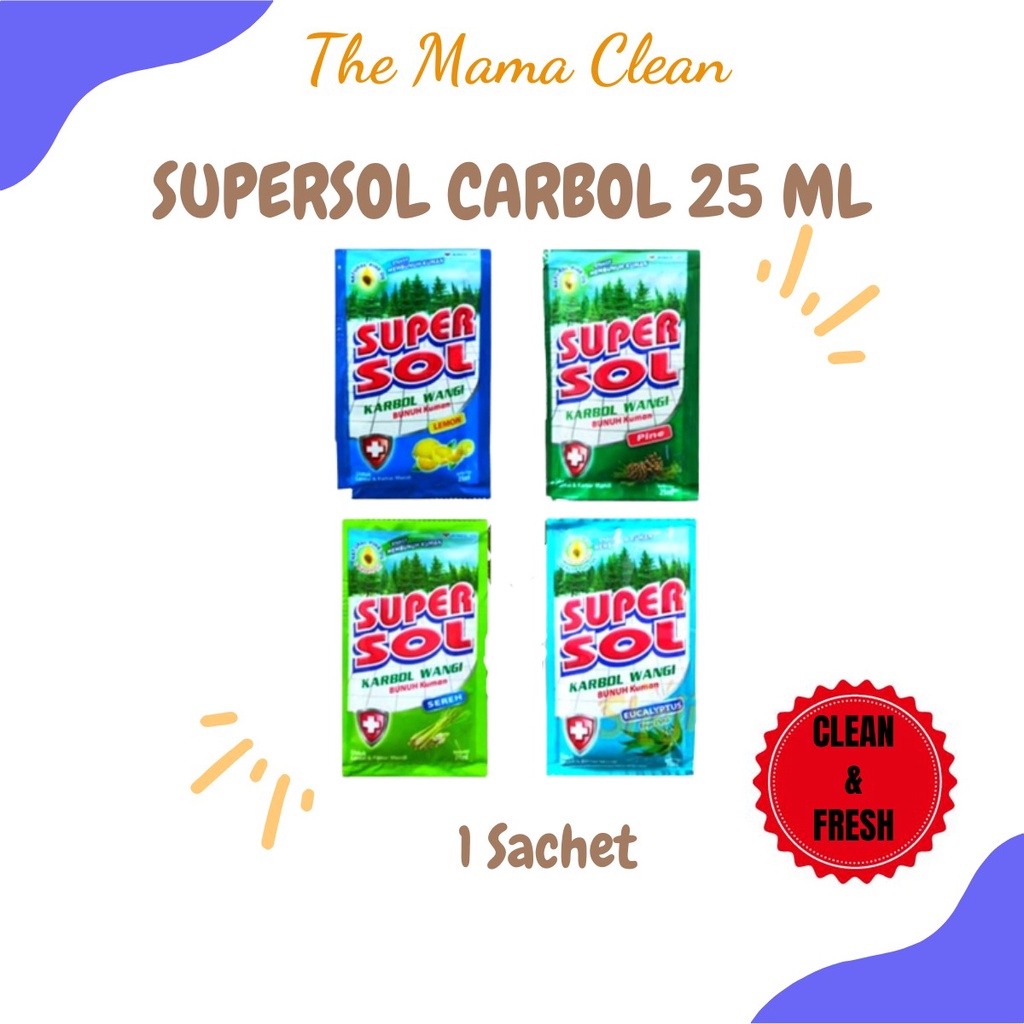 SUPERSOL CARBOL WANGI SACHET 1 PCS