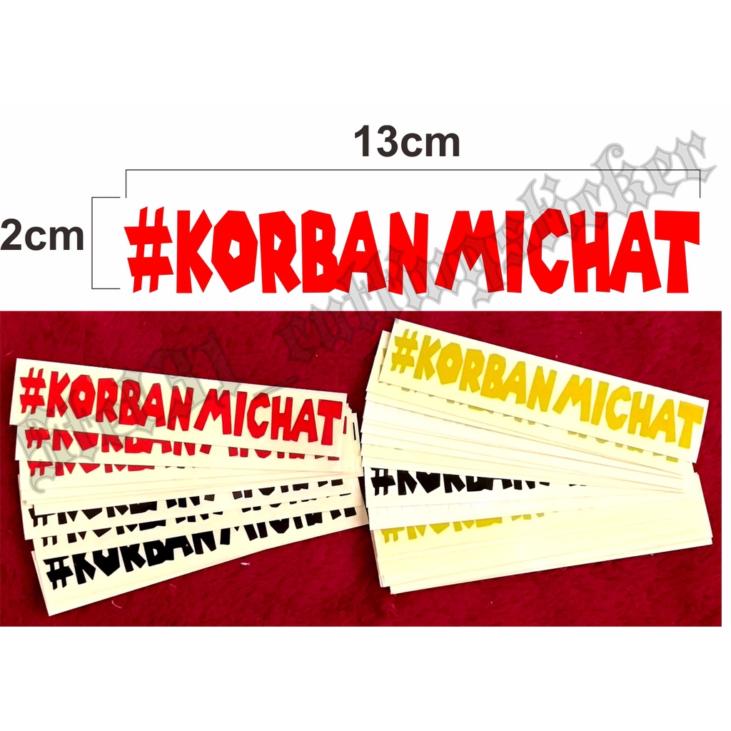 Sticker cutting viral korban michat, cutting stiker korban michat