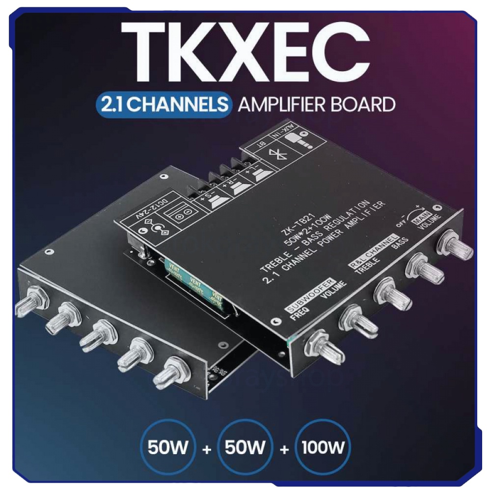 Bluetooth 5.0 Amplifier Board 50Wx2100W TPA3116D2 - ZK-TB21