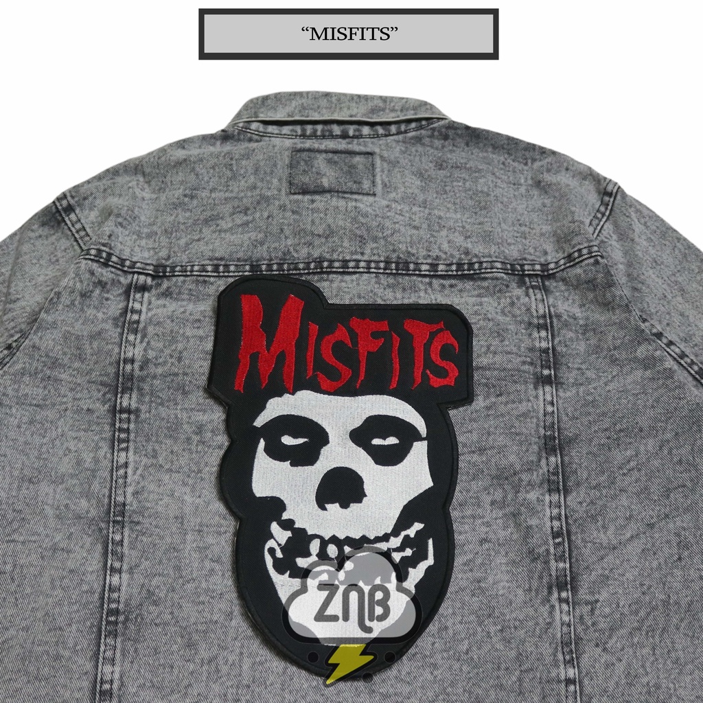 BACKPATCH BORDIR MISFITS PATCH MUSIK AKSESORIS OUTFIT