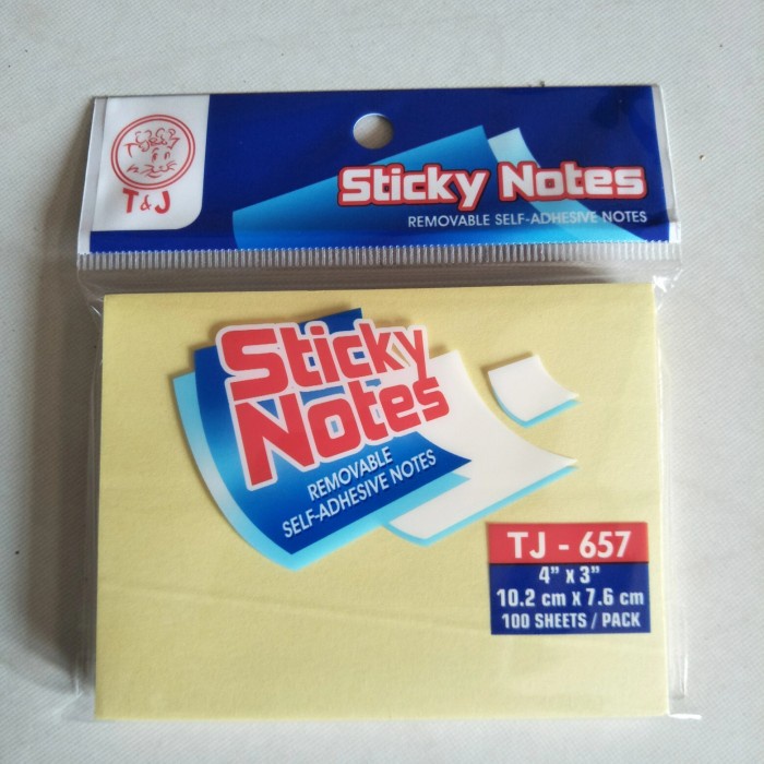 

T&J Sticky Notes Kuning TJ-657 10.2cm x 7.6cm ( Perpad )