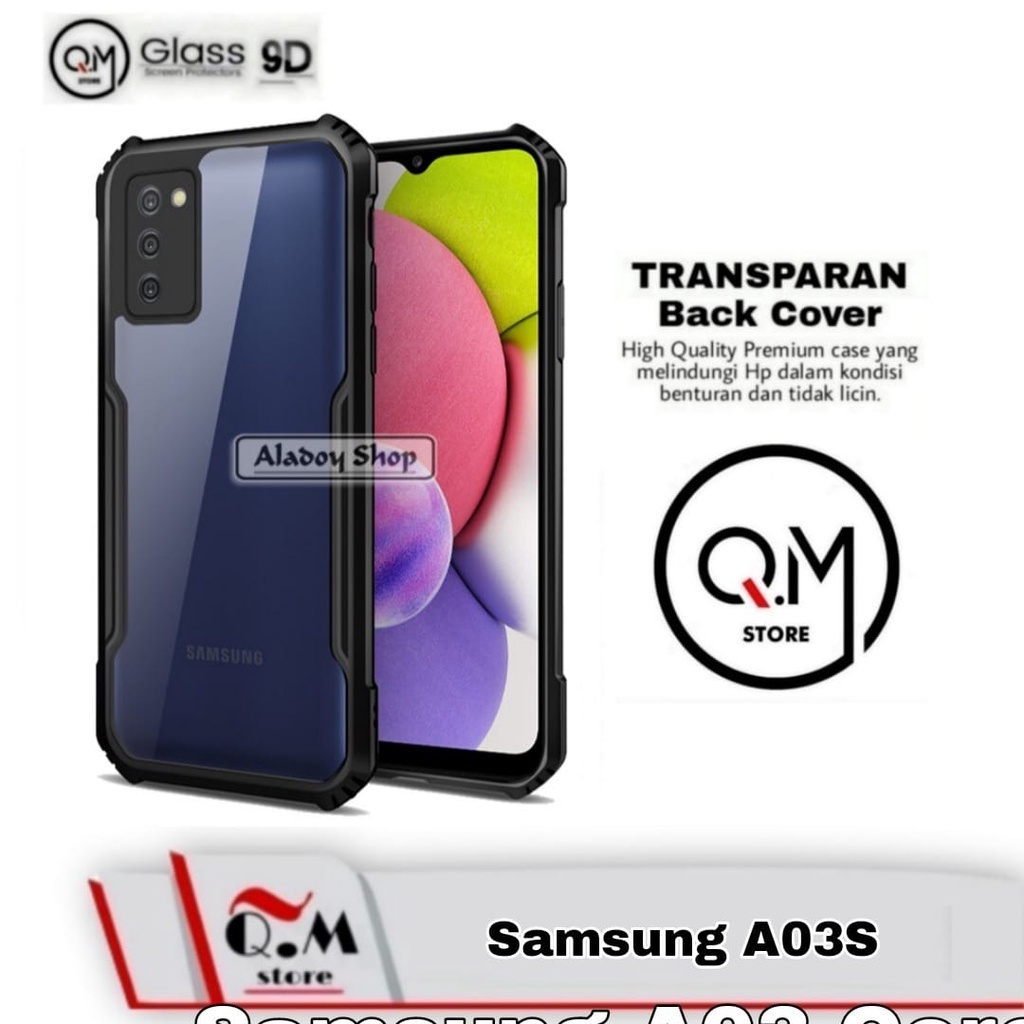 Case Samsung A03S Shockproof Transparent Armor Casing Pelindung Back Cover