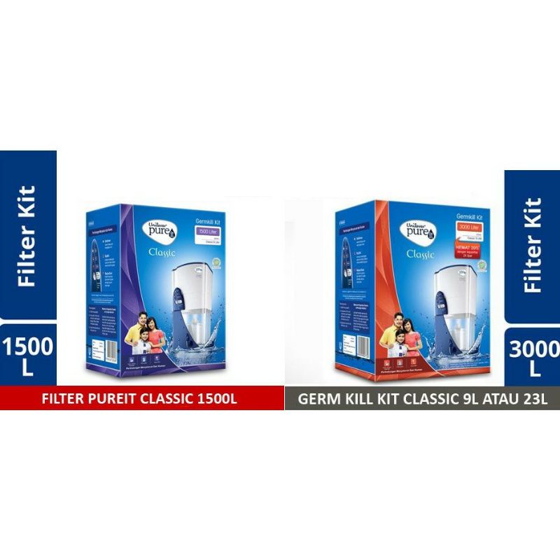 Germkill Kit Unilever Pure It CLASSIC 1500 Liter & 3000 Liter