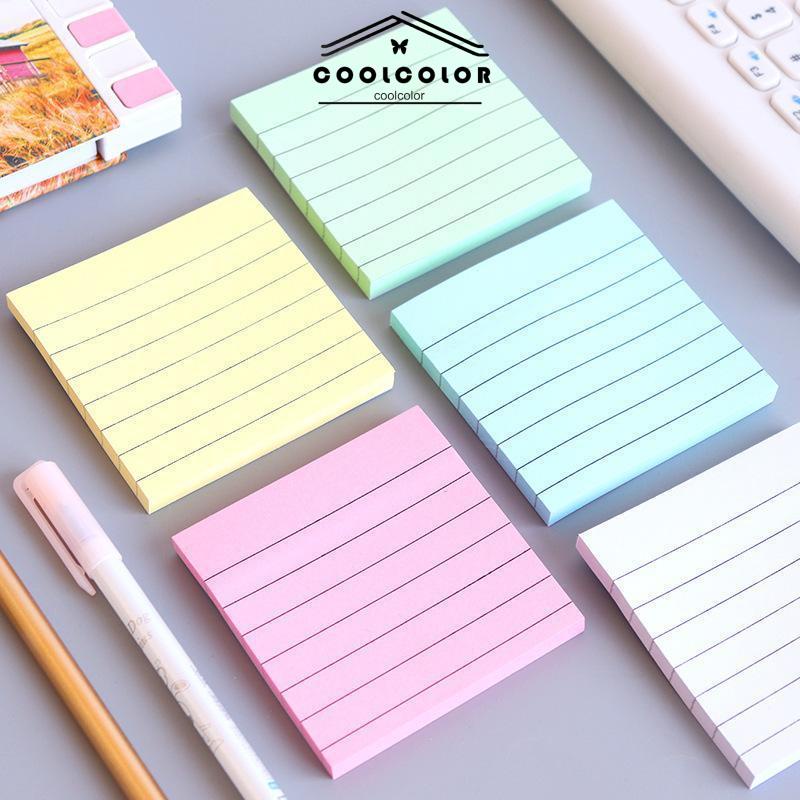 COD❤️Simplicity sticky note horizontal sticker notepad post maker stiker massage pesan book note- cl