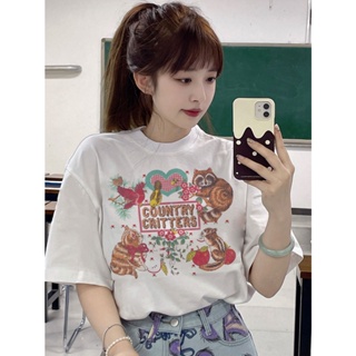 Image of thu nhỏ SEZO. t shirt cat doodle kaos oversize baju korean style wanita ootd #5