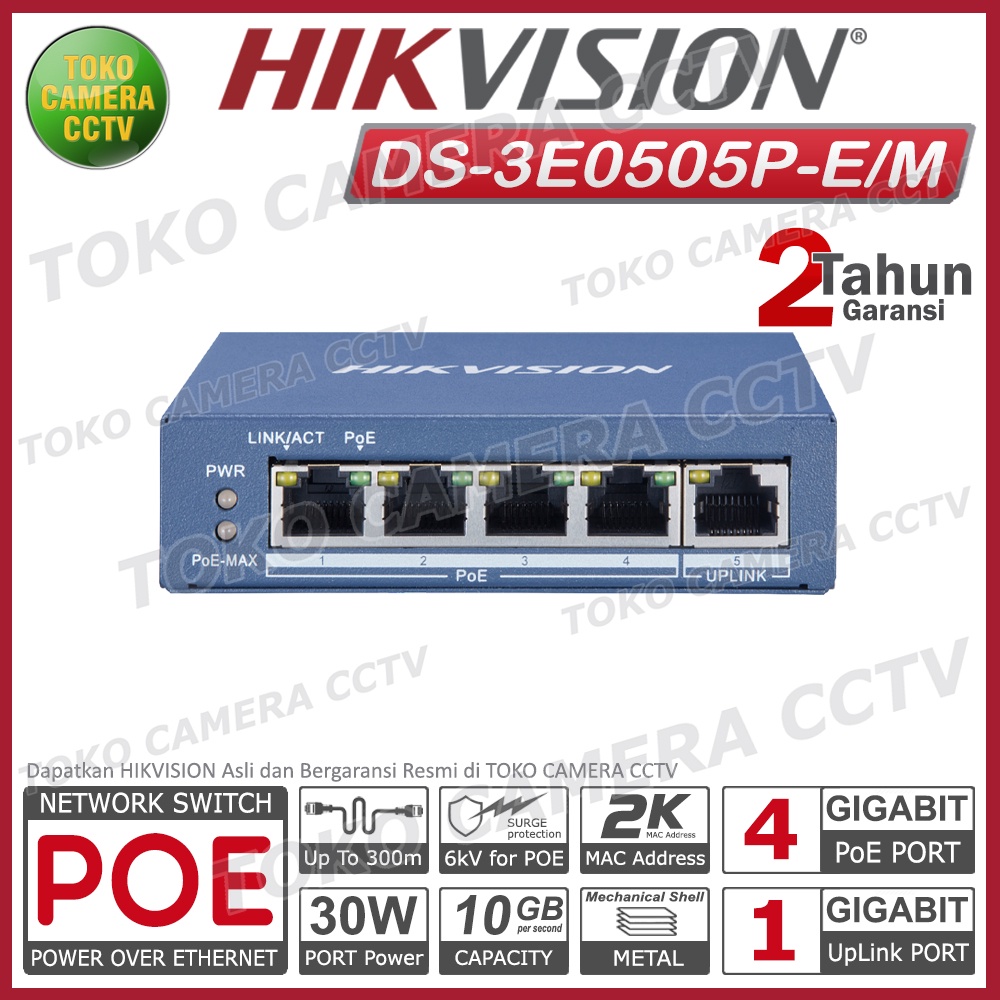 SWITCH POE 5 PORT UNTUK IP CAMERA SURVEILLANCE