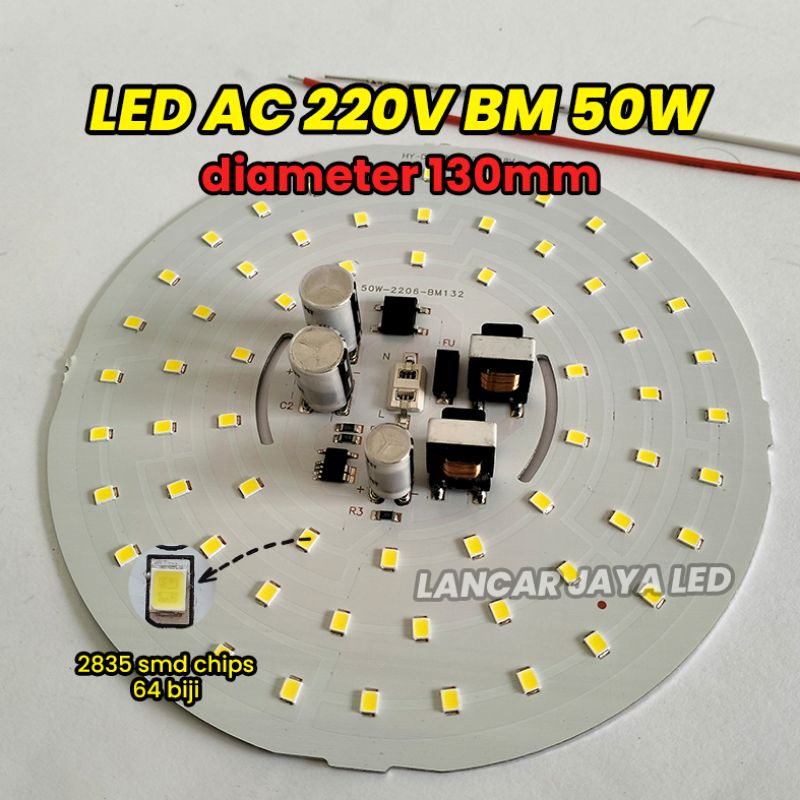 PCB LED AC BM 50W Sparepart Lampu