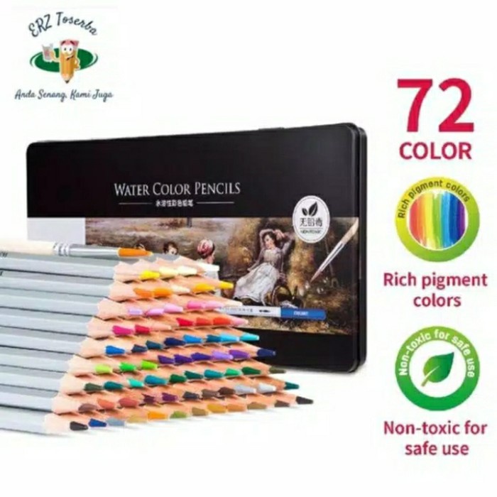 

Deli Water Color Pencils 24/36/48/72 pcs. Pensil Warna Watercolor