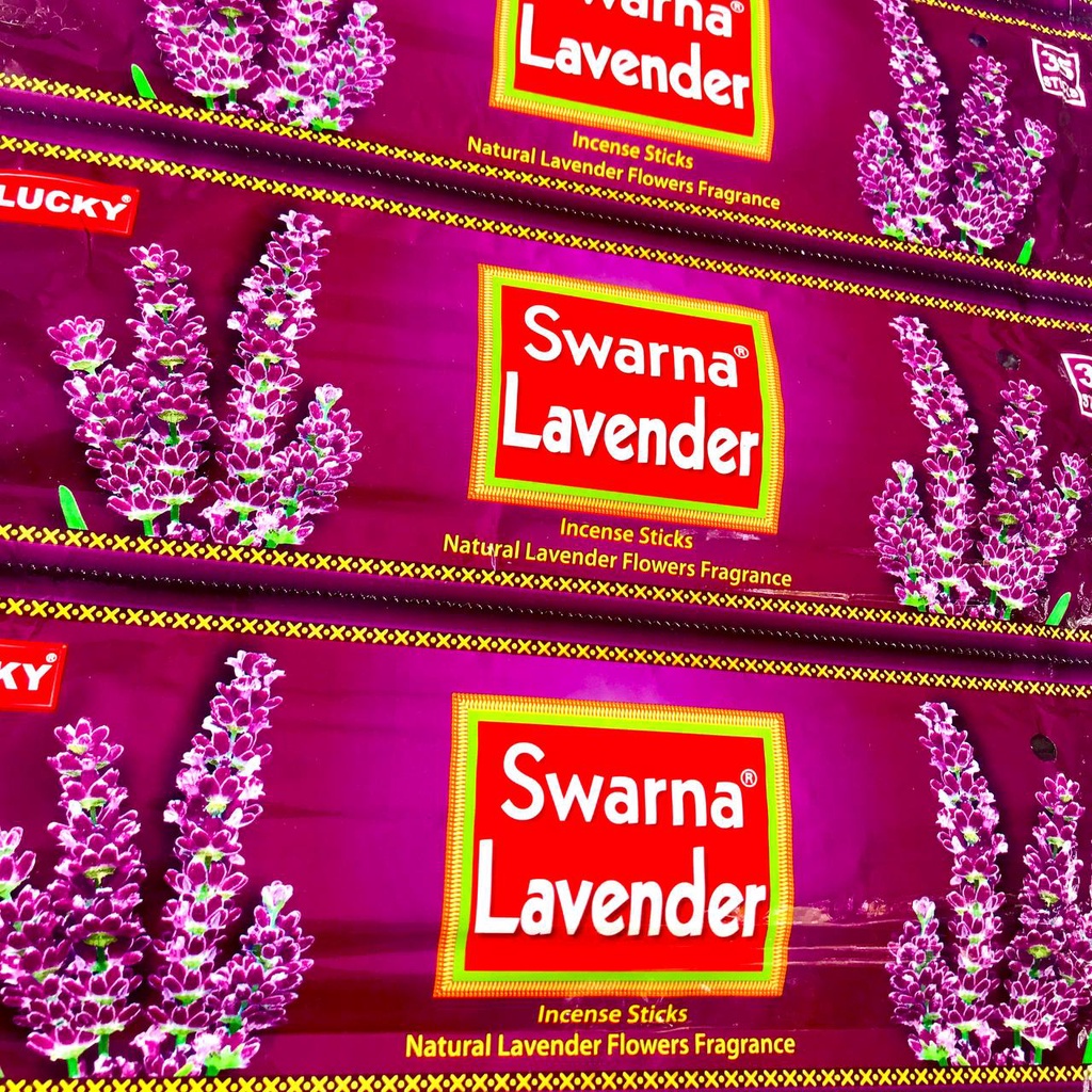 Dupa Renteng Lucky Swarna Lavender Import India 22cm 1 Bungkus isi 35 Sticks Full Harum Wangi