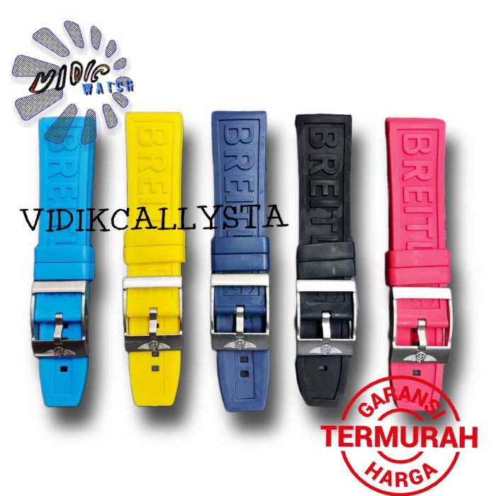 Tali Karet Jam Tangan Breitling 1884 22mm 24mm Rubber Silicone 22 24