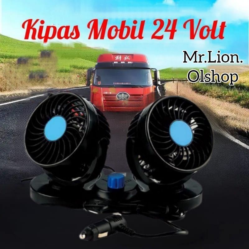 Kipas Angin Mobil T304 Car Cooling Double Fan 24 Volt