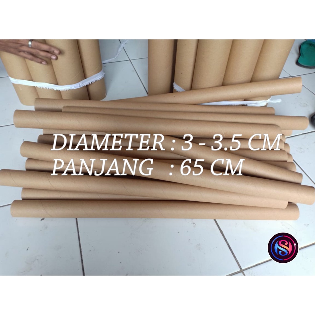 

selongsong diameter 3-4 cm panjang 65 cm paper tube paper core pipa tabung