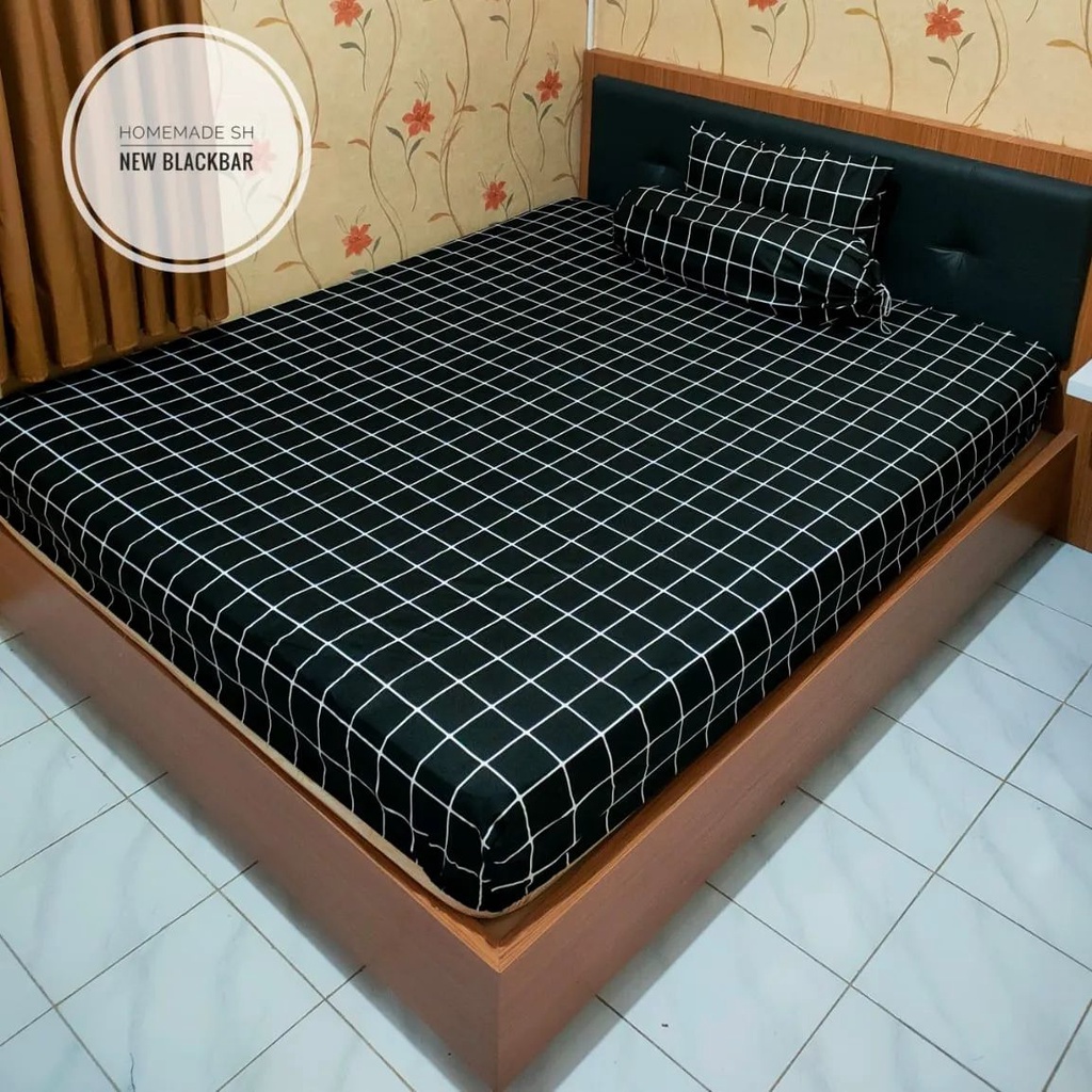 SPREI AESTHETIC KATUN LOKAL - SEPRAI KOTAK ALA KOREA FREE 2 SARBAN 1 SARGUL - SPREI HOMEMADE