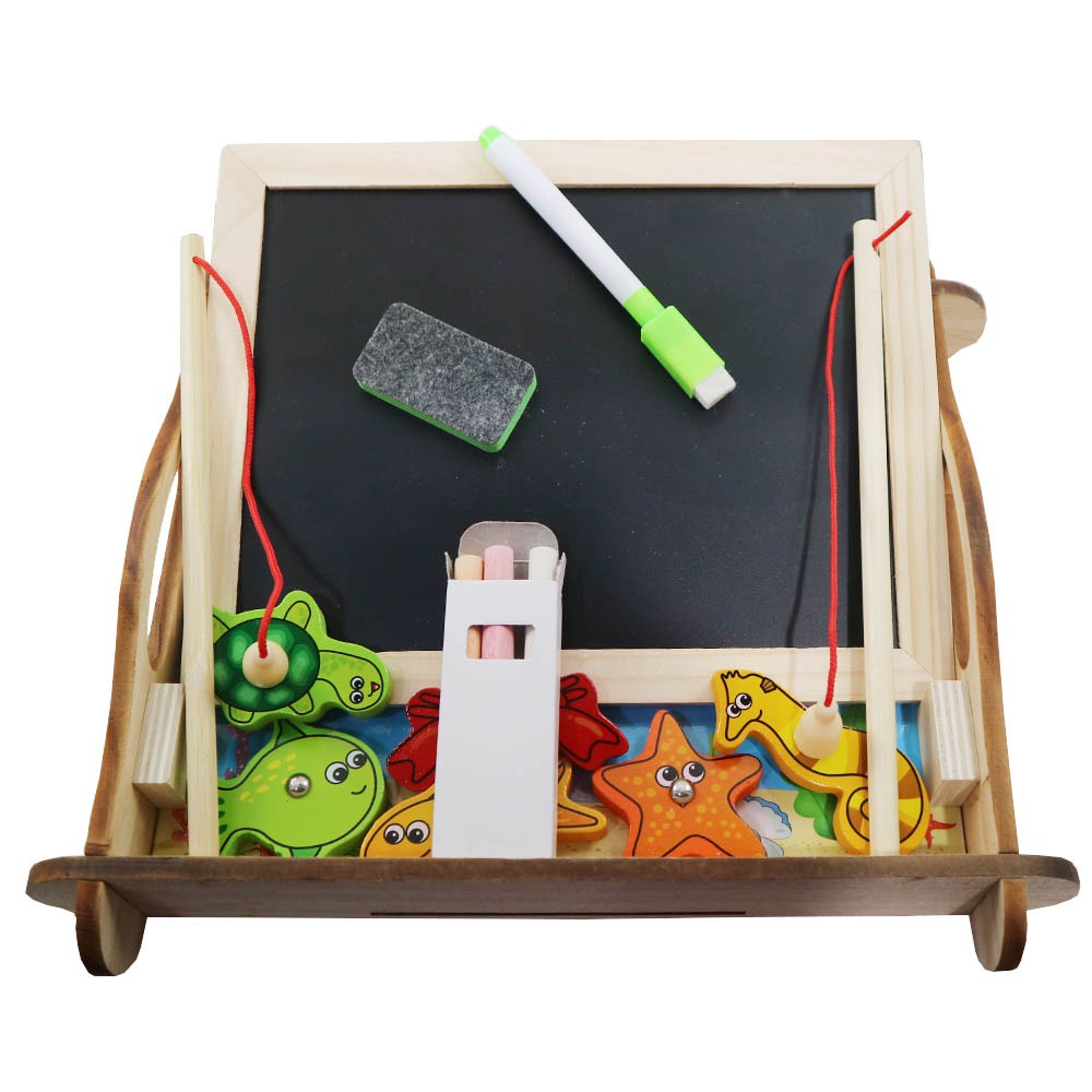 Mainan Edukasi Anak Membantu Anak Belajar - Mainan Edukasi Papan Tulis Gambar Bermain Pancing Huruf, Angka dan Pertambahan, Perkalian, Pembagian, Pengurangan Lengkap