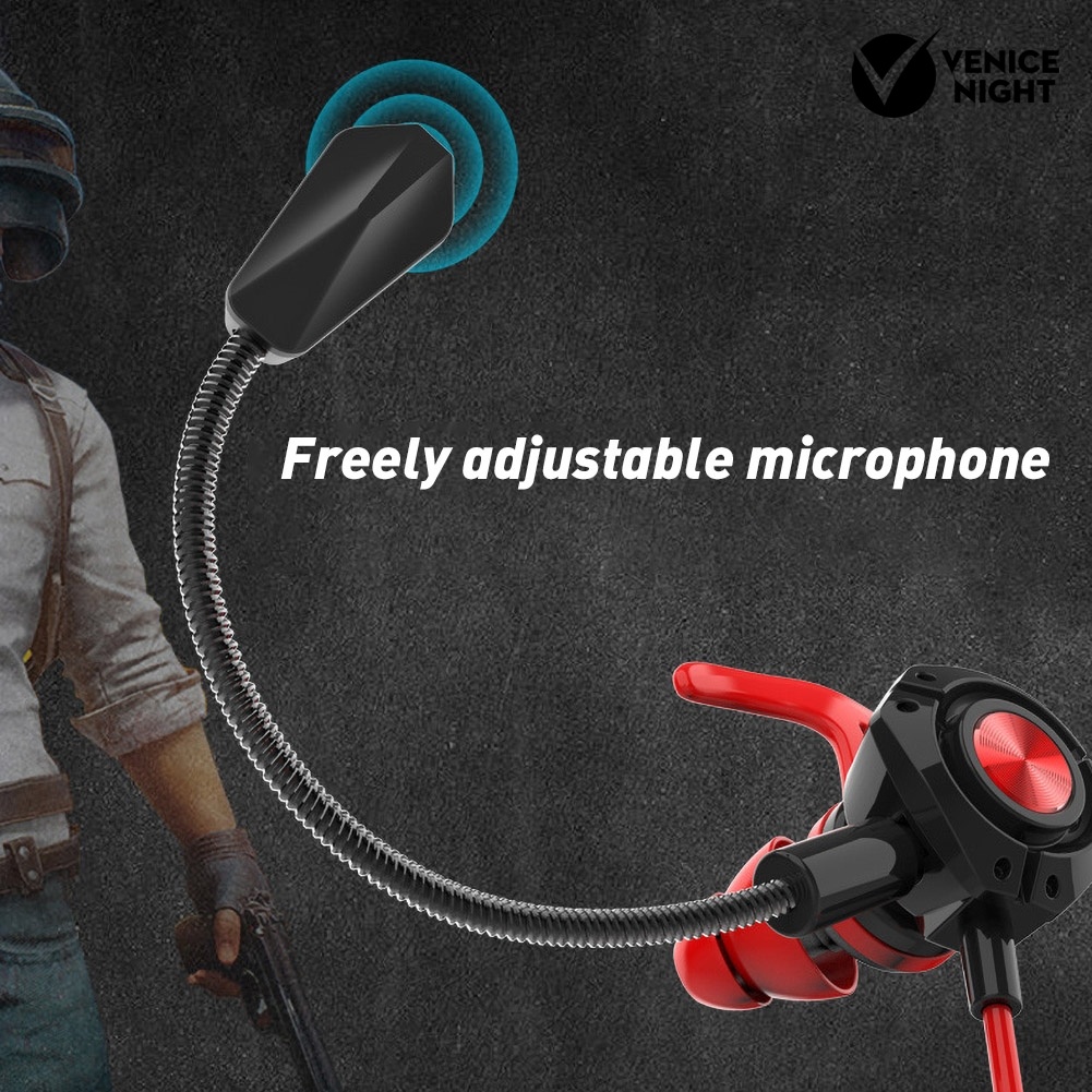 (VNEP) (Berkabel) G22 3.5mm Plug In-ear Gaming Earphone Headphone Dinamis dengan Mikrofon