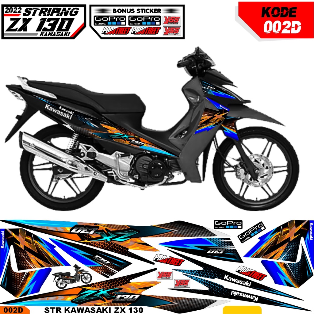 Striping Sticker Decal Kawasaki ZX130 Striping Sticker Kawasaki ZX130 kode 002
